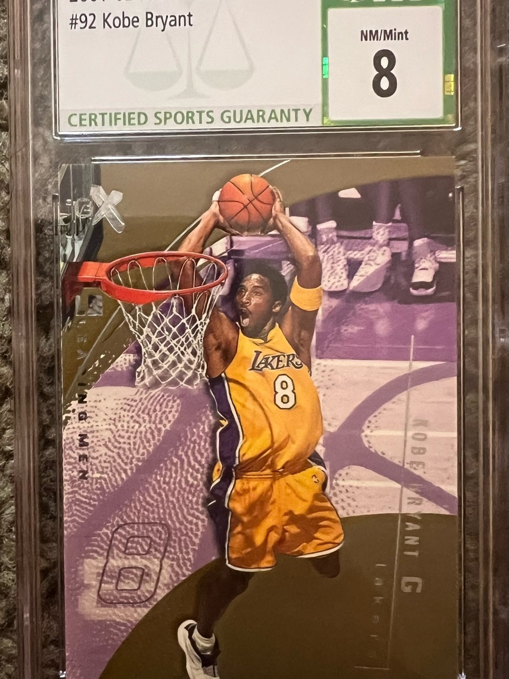 2001-02 Fleer E-X Kobe Bryant CSG 8